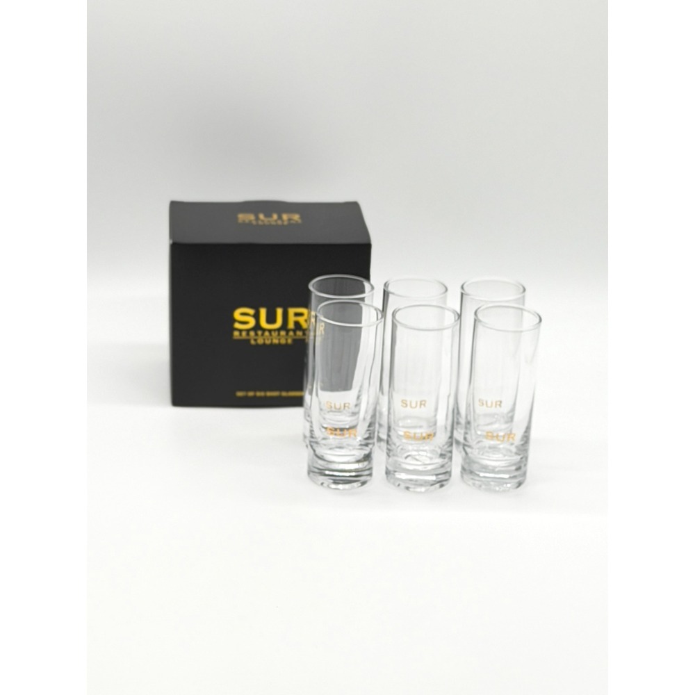 SUR Restaurant Lounge Shot Glasses Vanderpump Rules Set of 6 Real Housewives
